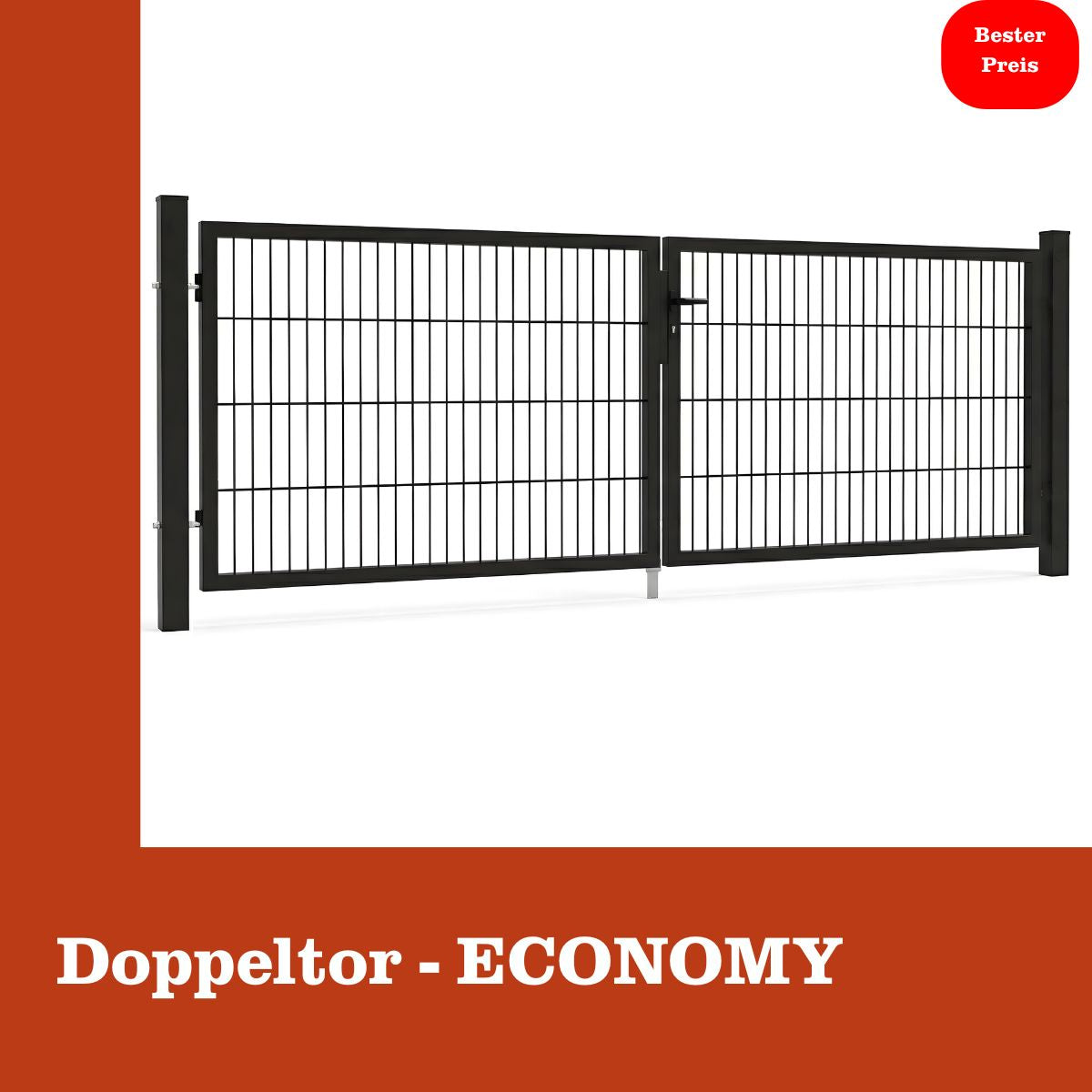Doppeltor ECONOMY - Breite 3000mm (1500/1500mm)