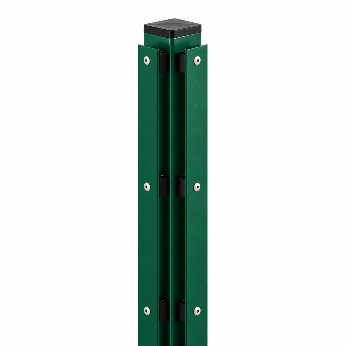 Eckpfosten - Typ PL4 - mit Abdeckleiste - Moosgrün RAL 6005