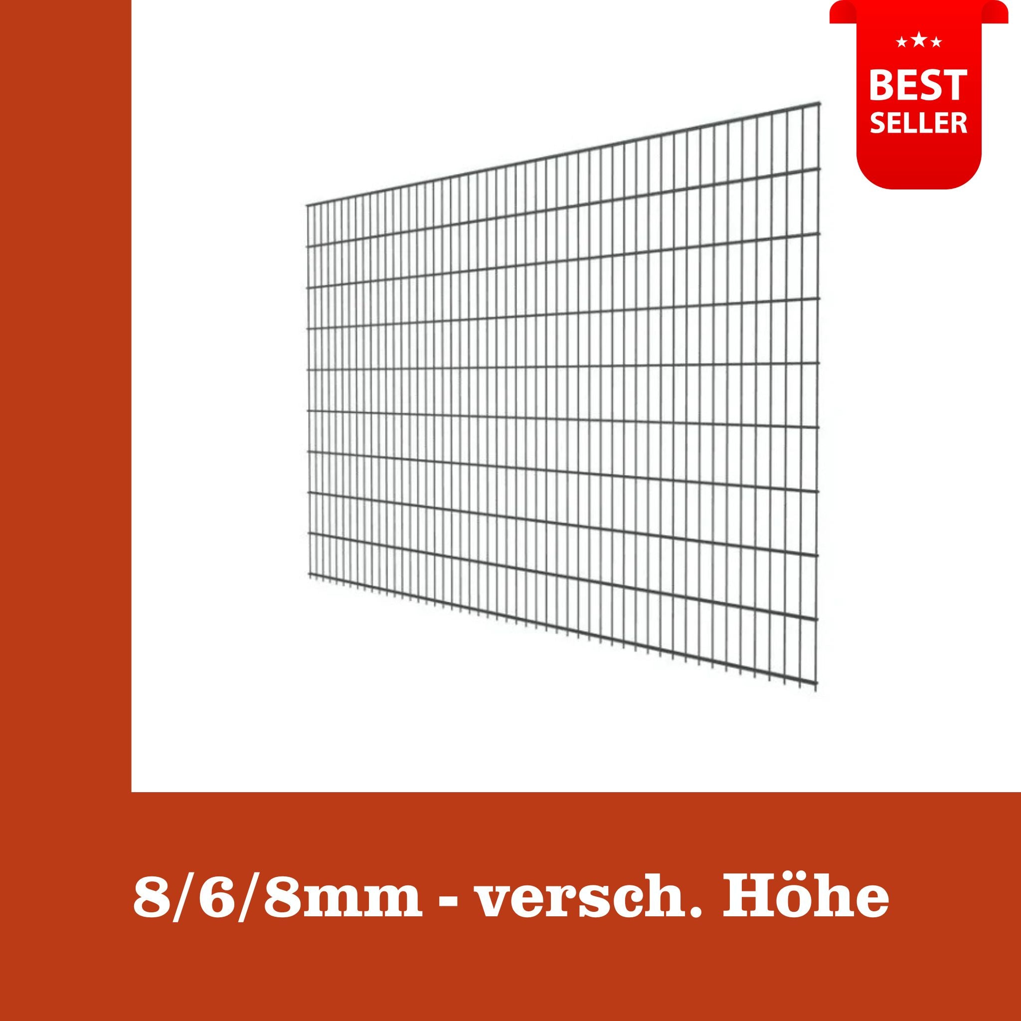 Doppelstabmatte - 8/6/8 - Anthrazit RAL 7016