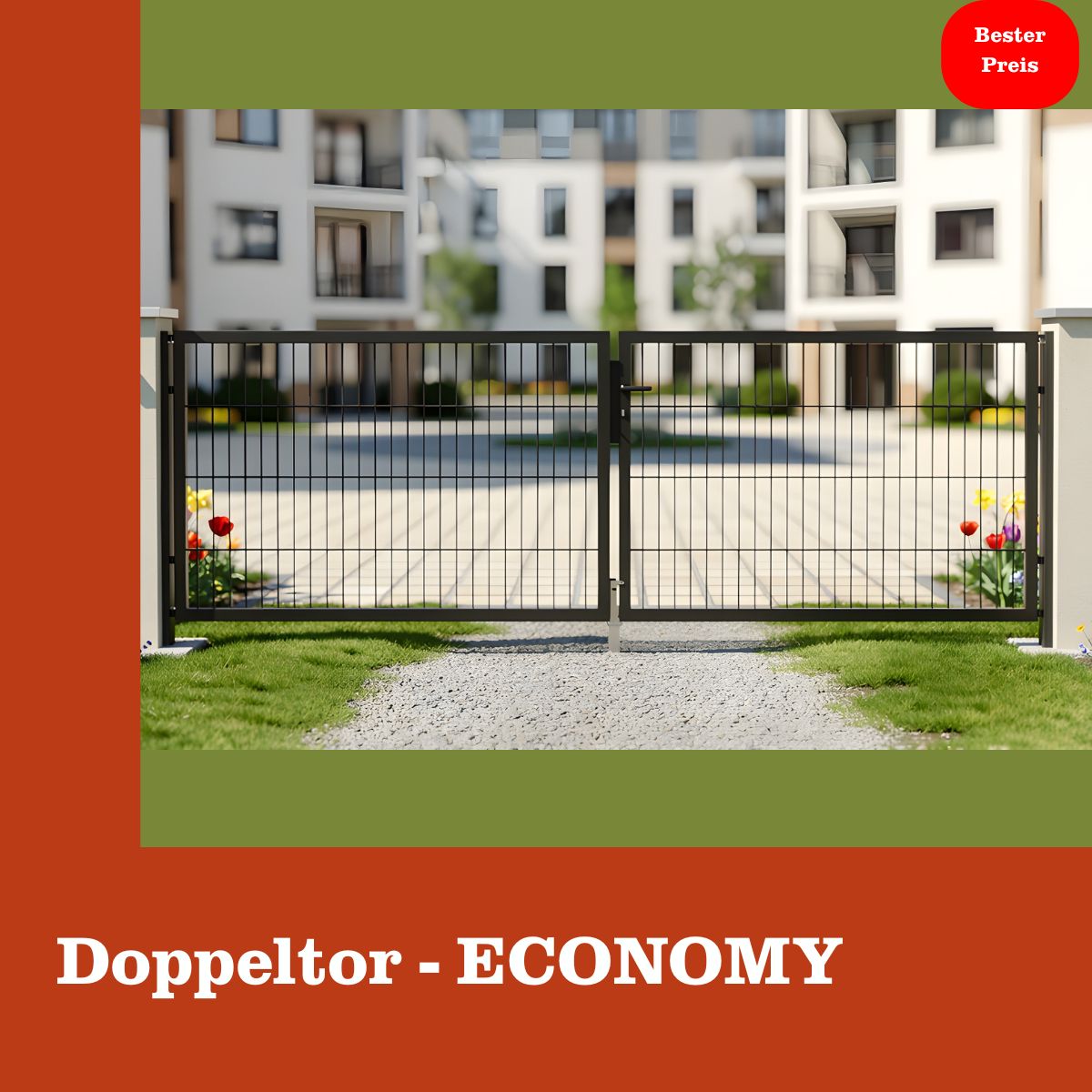 Doppeltor ECONOMY - Breite 3000mm (1500/1500mm)
