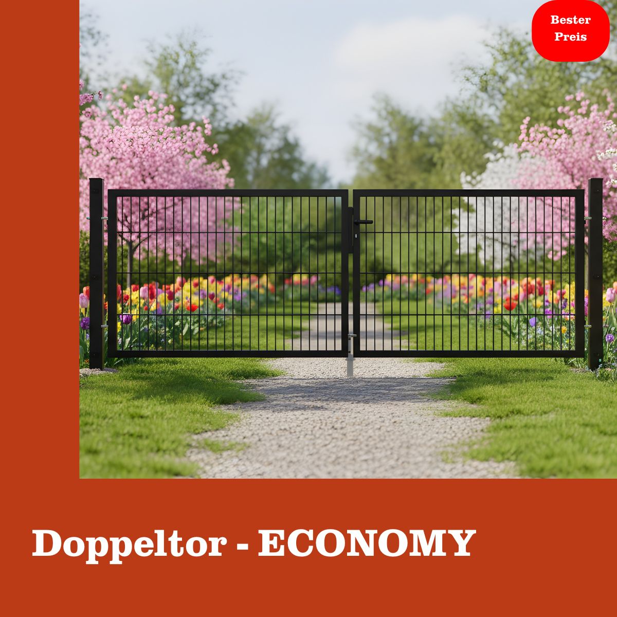 Doppeltor ECONOMY - Breite 3000mm (1500/1500mm)