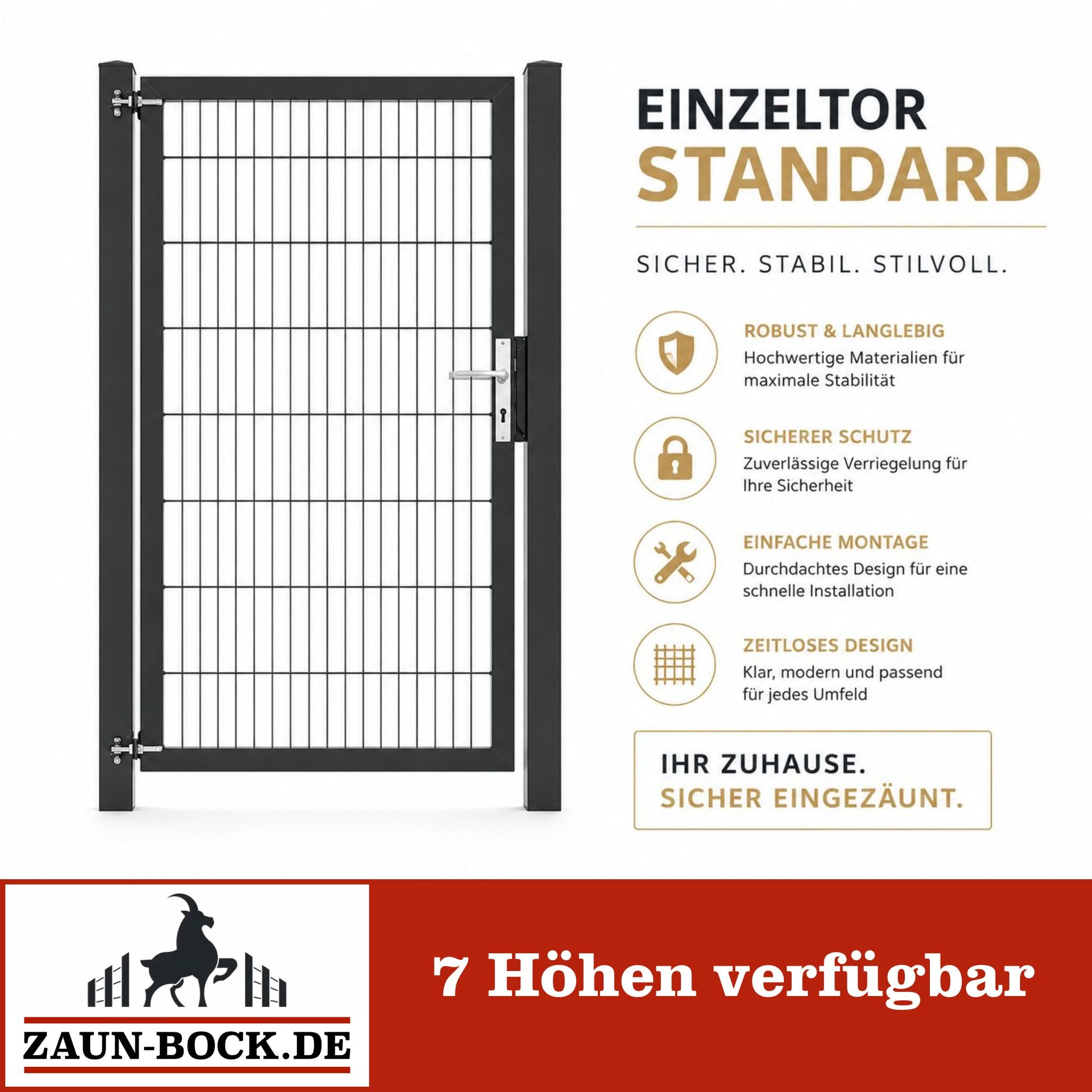 Einzeltor STANDARD - Breite 1000mm