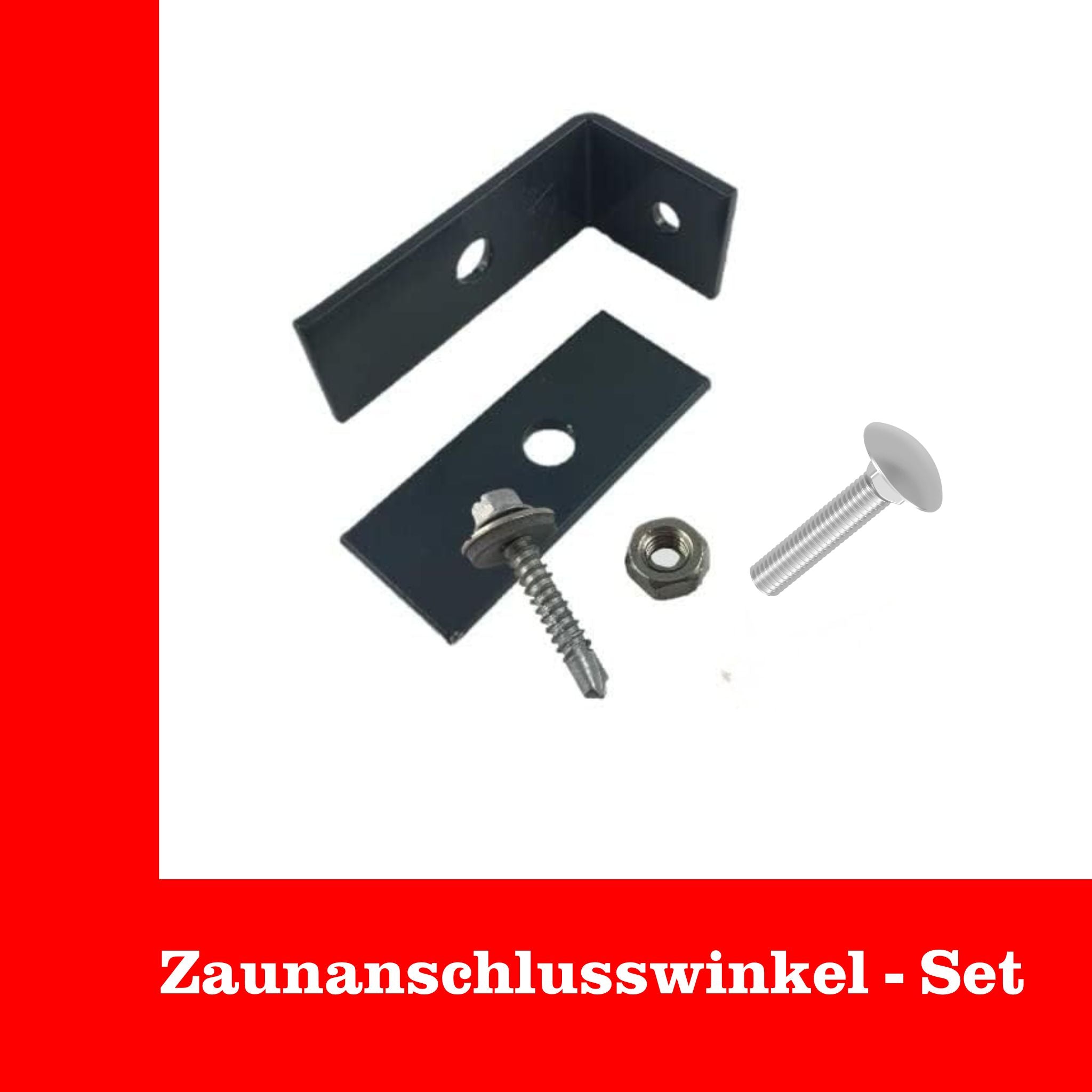 Zaunanschlusswinkel - Set - 80/40mm